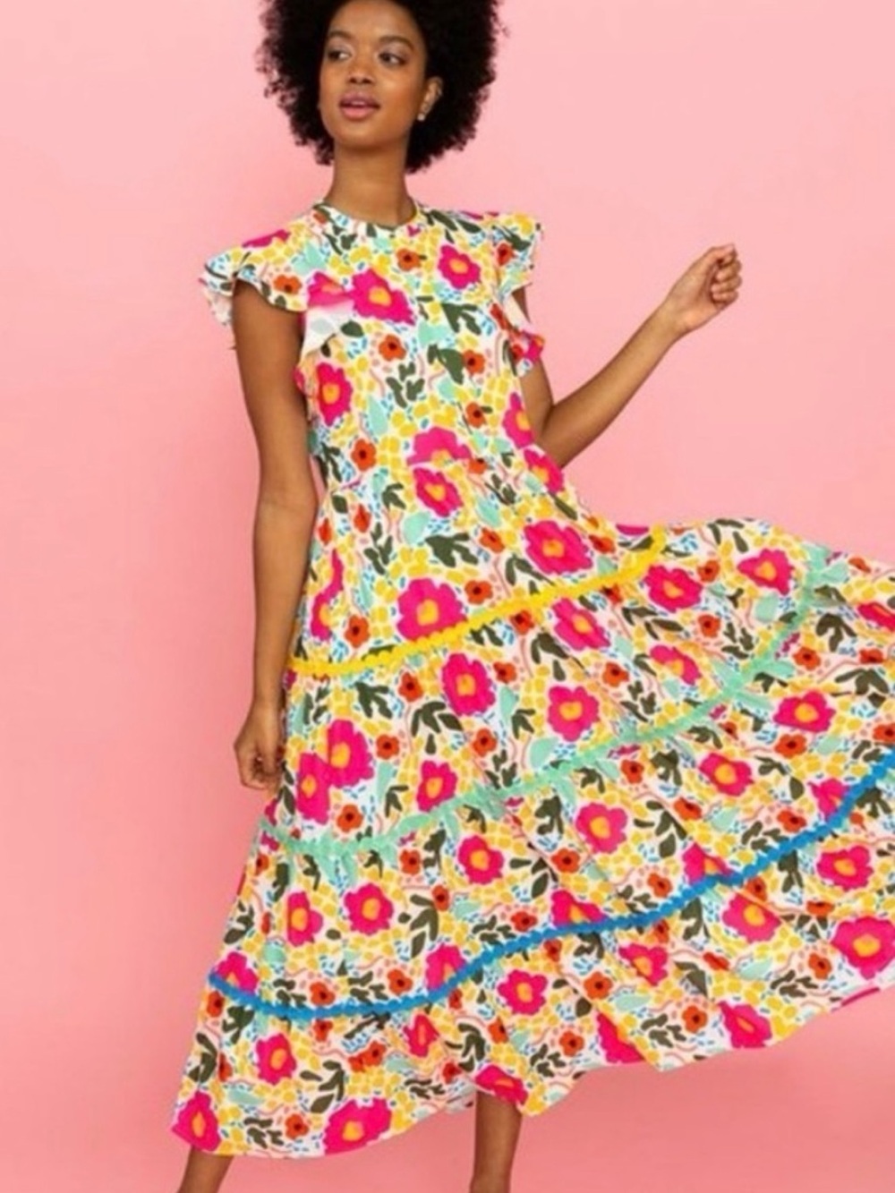 CROSBY by Mollie Burch Floral Tiered Maxi Dress